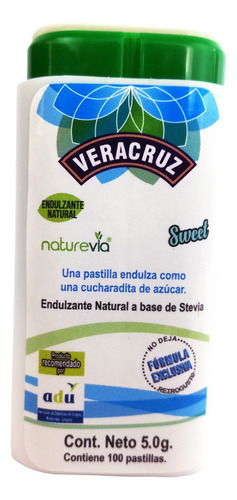 Veracruz Stevia Naturevia Pastillas [100 Pastillas