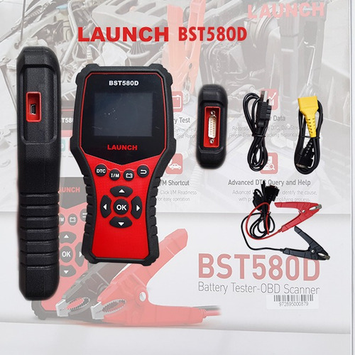 Probador De Baterías Y Sistema De Carga+ Obd2 Launch Bst580d