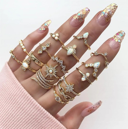 Anillos Midi Ring Tendencia Accesorios 778g Moda Mujer