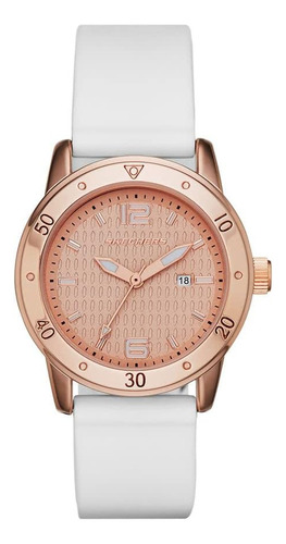 Skechers Reloj Redondo De Metal Y Silicona Para Mujer
