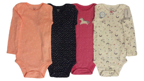 Conjunto Carter´s De 4 Pc Bodies T-18m,  24m.