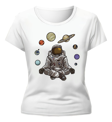 Remera Astronauta Diseño Moderno Dama