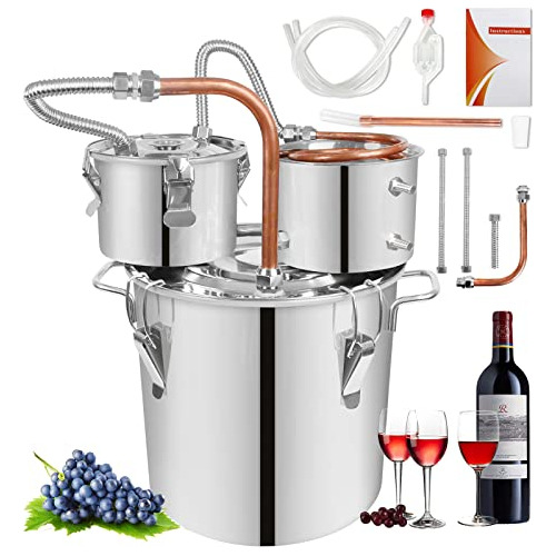 5gal/20l Alcohol Still Spirits Distiller Copper Tube Ho...