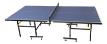 Comprar Mesa De Tenis Ping Pong - Interior Plegable Con Ruedas Tcweb Color Azul