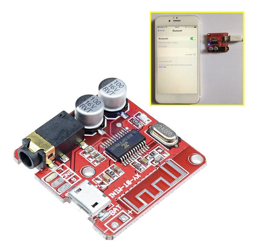 Imagen 3 de 10 de Modulo Audio Receptor Bluetooth 4.1 Ble Stereo Miniplug Hobb