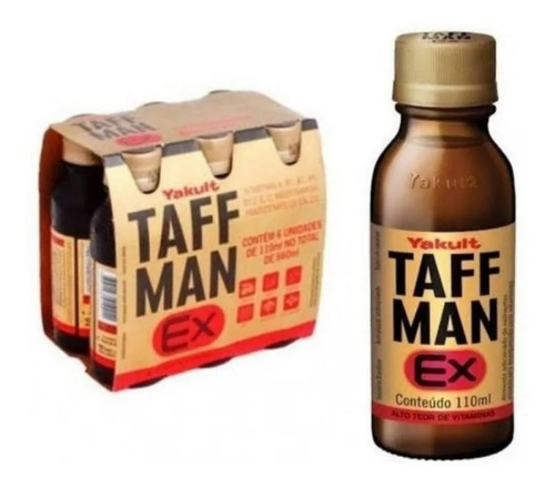 Imagem 1 de 5 de Taffman Ex Yakult 110 Ml Kit Com 6 Suplemento De Vitaminas