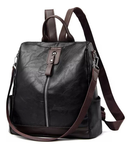 Bolso Para Mujer, Mochila De Piel Impermeable Antirrobo, Col