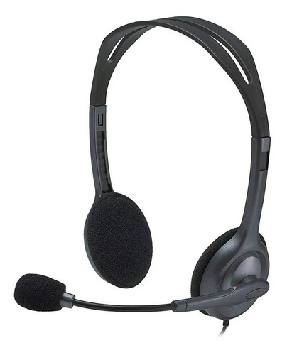 Imagen 1 de 9 de Auricular Vincha Headset Logitech H111 Micrófono Jack 3.5mm
