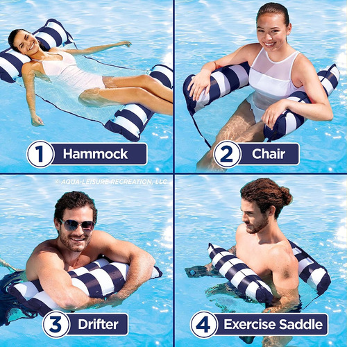 Aqua Original 4 En 1 Monterey Hammock Flotador De Piscina...
