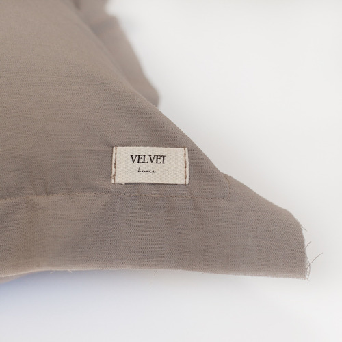 Imagen 2 de 9 de Funda De Almohadon 60x60 Decorativo Liso Gris Barcelona