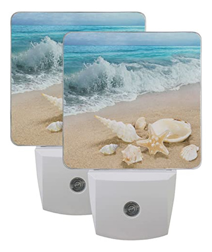 Lámparas De Noche Led Sensor De Luz De Playa Set 2 Estrella
