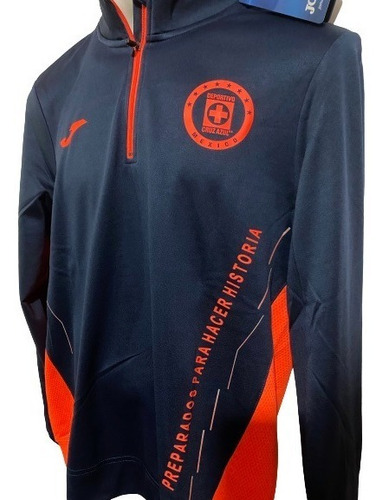 Sudadera Joma Medio Cierre Cruz Azul Original 2022 Navy