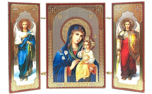 Cristo Virgen María Eterna Floración Icono Tríptico ...