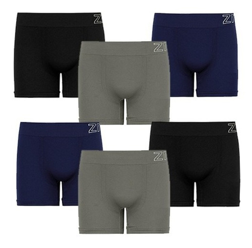 Cueca Boxer  Plus Size Microfibra S/ Costura Kit 10 Pçs