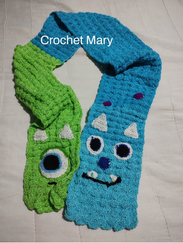 Bufanda Crochet Sullivan Y Mike