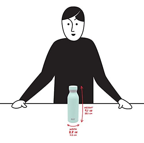 Botella Built Cascade 532 Ml, Diseño Blanco Y Elegante