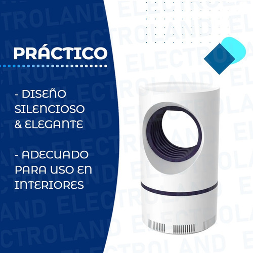Imagen 3 de 10 de Lampara Mata Moscas Mosquitos Luz Led Uv Usb Silencioso