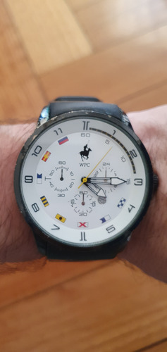 Reloj Wellington Polo Club De Hombre - Malla De Goma Negro Negro Blanco