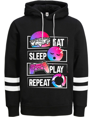 Busos Buzos Saco Gamer Eat Sleep  Ropa