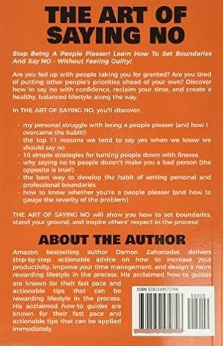 The Art Of Saying No How To Stand Your Ground,..., De Zahariades, Damon. Editorial Independently Published En Inglés