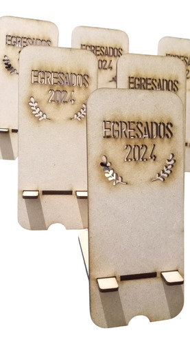 Porta Celular Egresados En Fibrofacil Calado Laser X10 Unid