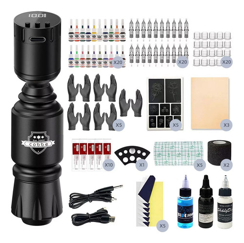 Kit De Tatuaje Completo Profesional De Alta Calidad. Kit De Tatuaje Profesional Marca Cobbe. Kits De Tatuajes Para Principiantes Versus Kits De Tatuajes Profesionales