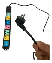 Comprar Alargue 6 Enchufes Usb\u002Fusb-c\u002Fschuko Cable 2m Color Colorido