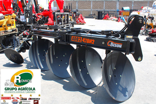 Arado Agricola P/ Tractor 4 Discos Hidraulico Marca Bison