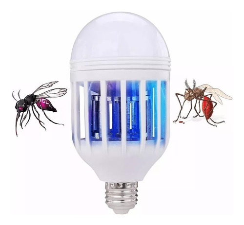 Lampara Luz Led + Insectocutor Insectos Moscas Mosquitos .