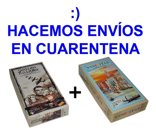 Combo Juego Venecitas + Código Enigma. Juegos De Autor