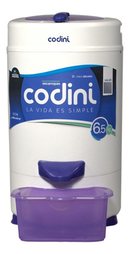 Secarropas centrífugo Codini Innova 61 eléctrico 6.1kg blanco/lila 220V