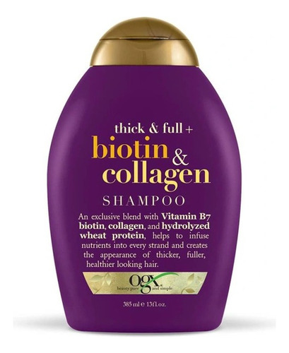 Shampoo Ogx Thick And Full Biotin And Collagen 385 Ml