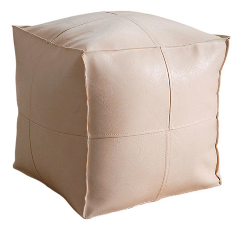 Funda De Puf Sin Relleno Puf Sin Relleno Cuadrado Beige