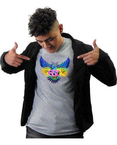 Playera Con Logotipo De Evento Edc Gris Jaspe Ropa Moderna