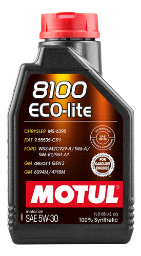 Aceite Motul 8100 Eco Lite 5w30 100% Sintetico