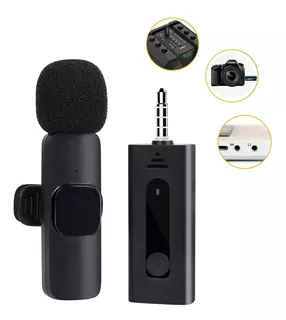 Microfono Inalambrico Solapero 3.5mm Para Camaras Dslr Y Pc