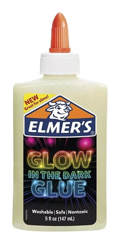 Adhesivo Glow In The Dark Elmers Slime Natural Brilla Oscuro