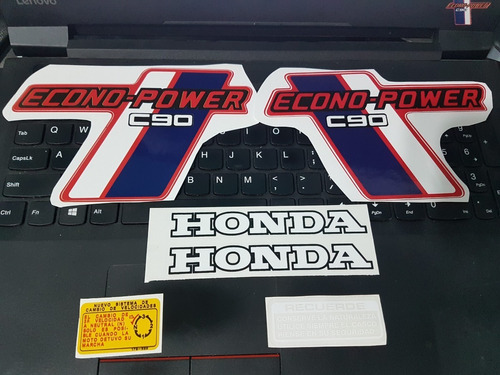 Honda Econo Power Faro Redond C90 Calcos De Linea  + 2 Rem