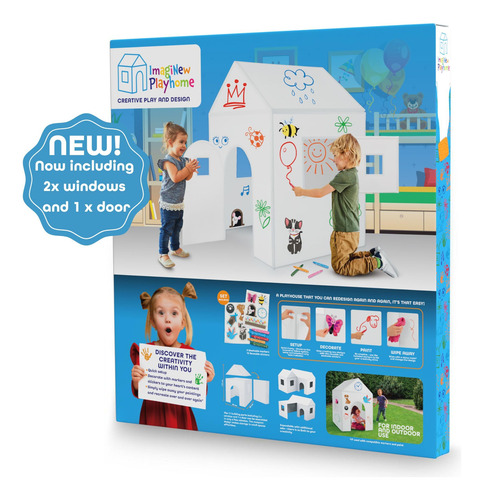 Casa De Juego Lavable Para Niños - Pinta Una Y Otra Vez -