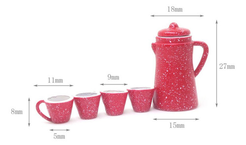 De Té De De 5 Piezas, , , Olla, Tazas En Miniatura