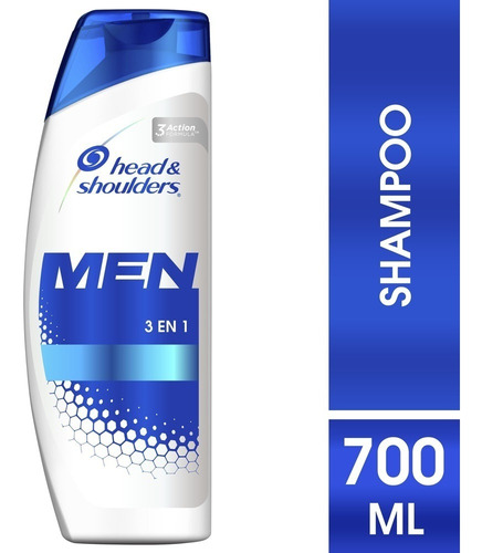 Shampoo Head & Shoulders 3en1 Para Hombres X 700ml