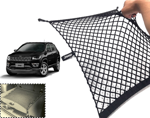 Rede Elástica Porta Objeto Porta Malas Compass Bordado Jeep