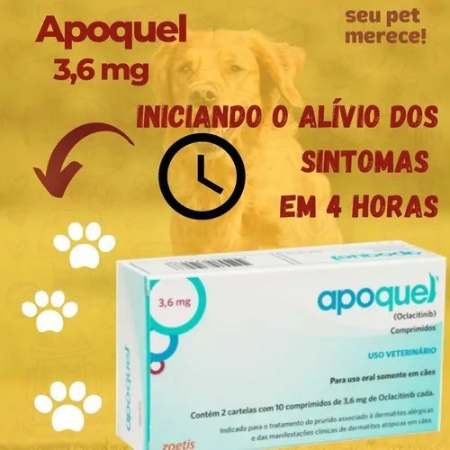 Imagem 5 de 8 de Apoquel Dermatológico Anti Coceira Cães 3,6 Mg