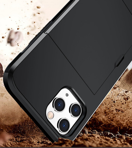 Imagem 8 de 8 de Capa Anti-impacto Porta Cartão Para Apple iPhone 11 - Preta