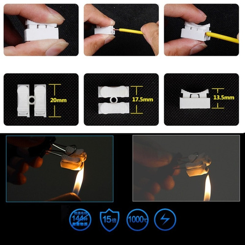 Conector Rapido 2-vias Pvc Para Lamparas Led Multiuso Paq 30