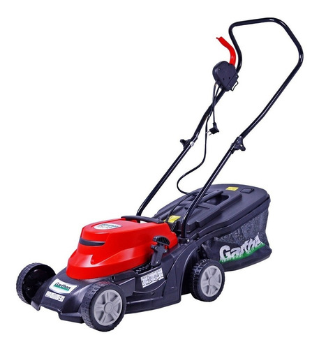 Cortador de grama elétrico Garthen GC-34 com cesto recolhedor 1800W preto e vermelho 127V