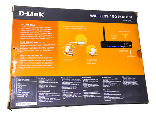 Router D-link Wireless N Dir-600 Negro 220v (Usado)