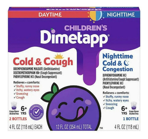 Dimetapp Para Niños Para Resfriado Y Tos Triple Pack 118 Ml