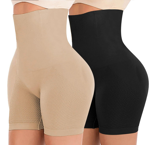 2pcs Fajas Para Mujer Moldeadora Calzones Cintura Alta