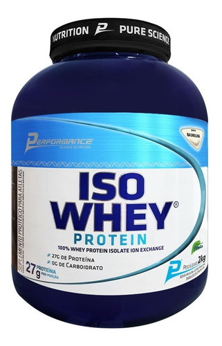 Iso Whey Protein 2kg - Performance Nutrition- Massa Muscular Sabor Baunilha